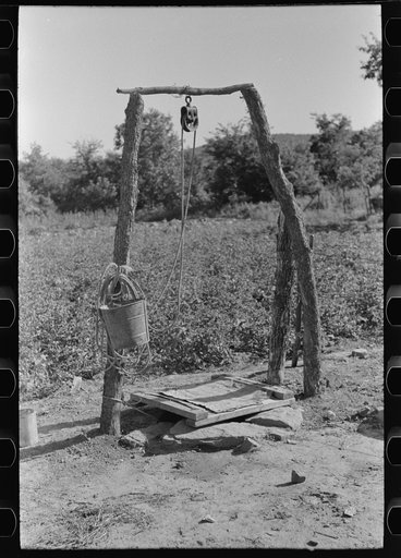 Well of white tenant farmer, McIntosh County, Oklahoma