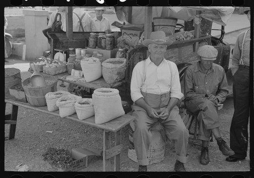 Scene in farmer's market, Weatherford, Texas