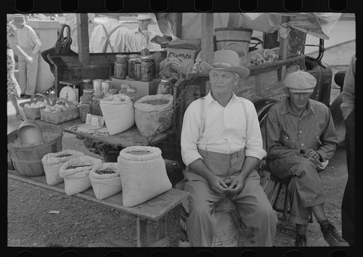 Untitled photo, possibly related to: Scene in farmer's market, Weatherford, Texas