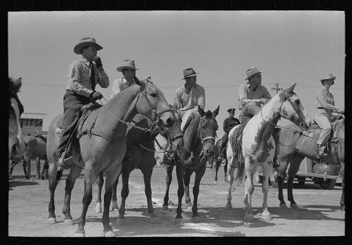 West Texans watching a polo match, Abilene, Texas