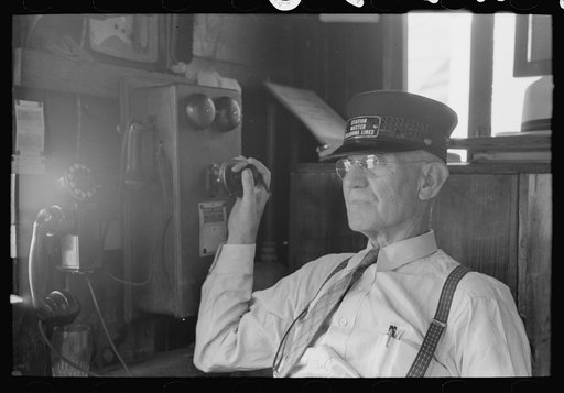 Untitled photo, possibly related to: Station master, streetcar terminal, Oklahoma City, Oklahoma