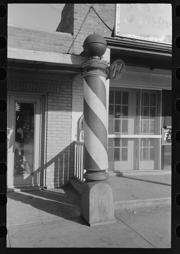 Barber pole, Muskogee, Oklahoma