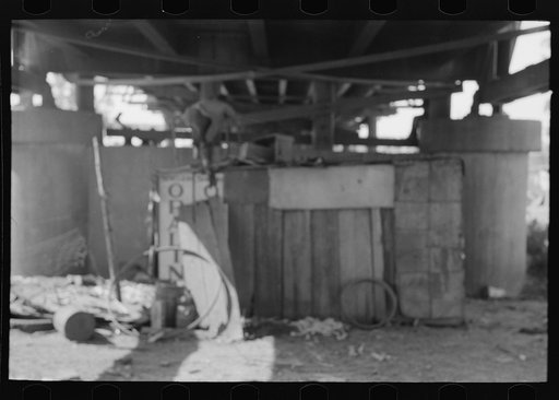Untitled photo, possibly related to: Children in May's Avenue camp playing under the bridge, Oklahoma City, Oklahoma