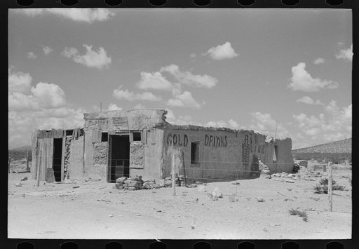 Abandoned roadside stand on U.S. 85 near Hatch, New Mexico