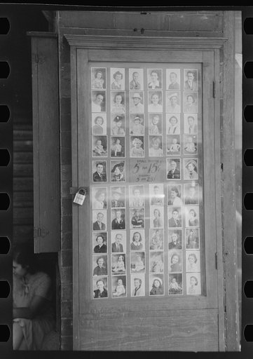 Albuquerque, New Mexico. Photo display in front of a photographer's studio