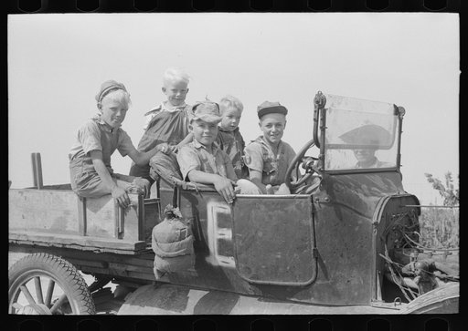 Untitled photo, possibly related to: Farm children, Sheridan County, Kansas