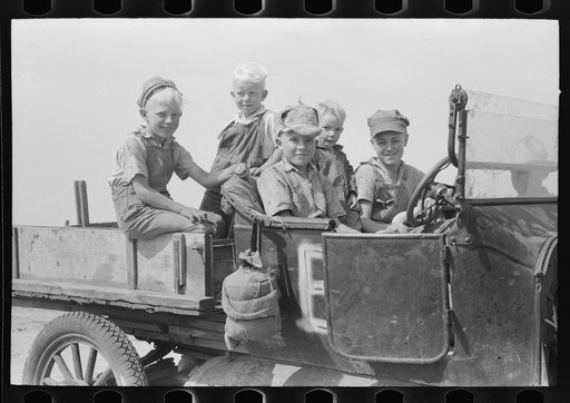 Farm children, Sheridan County, Kansas