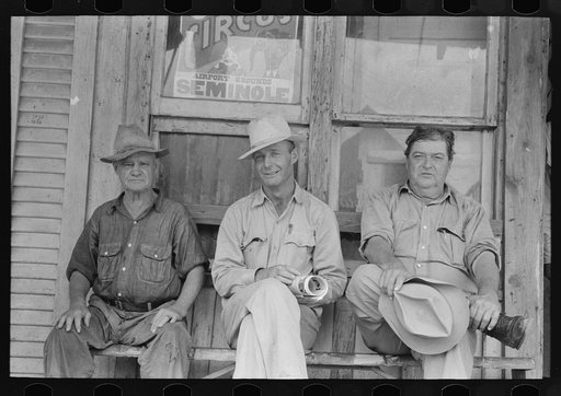 Untitled photo, possibly related to: Three oil workers, Saint Louis, Oklahoma