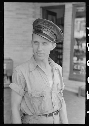 Untitled photo, possibly related to: Service station operator, Seminole, Oklahoma