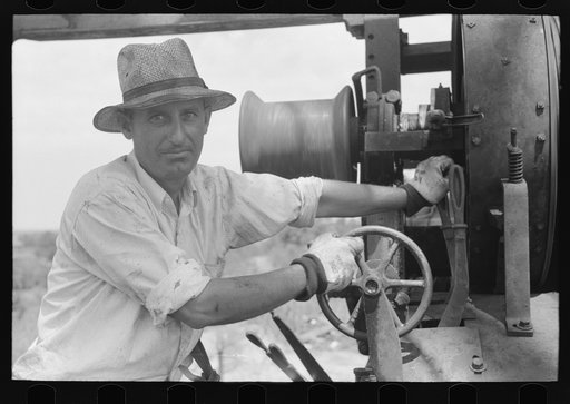 Cable tool driller, Seminole oil field, Oklahoma