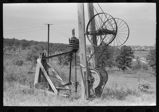 Detail of pumping rig, Seminole oil field, Oklahoma