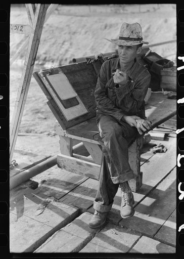 Oil field worker, Seminole oil field, Oklahoma