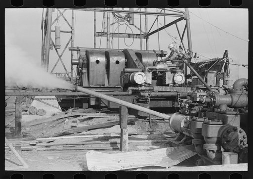 Equipment in oil field, Seminole, Oklahoma