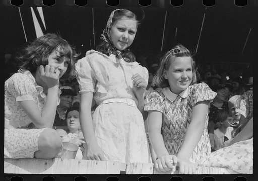 Girls at 4-H Club fair, Cimarron, Kansas