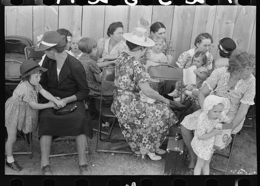 Women and children at 4-H Club fair, Cimarron, Kansas