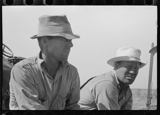 Untitled photo, possibly related to: One of the Davidson brothers who own a cooperative well made possible by FSA (Farm Security Administration) loan, Gray County, Kansas