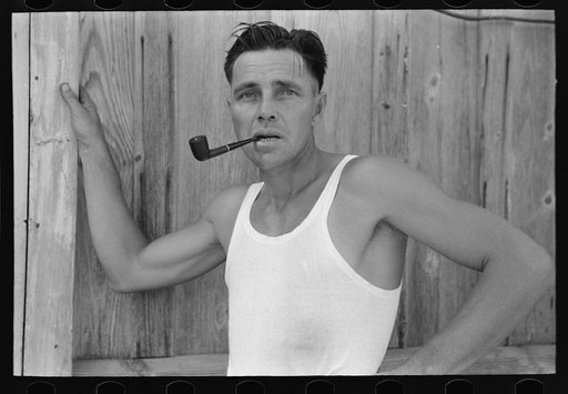 Untitled photo, possibly related to: Truck driver, Seminole oil field, Oklahoma
