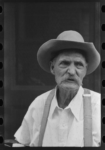 Untitled photo, possibly related to: Veteran oil worker, now a peddler, Seminole, Oklahoma