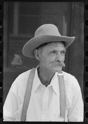 Untitled photo, possibly related to: Veteran oil worker, now a peddler, Seminole, Oklahoma