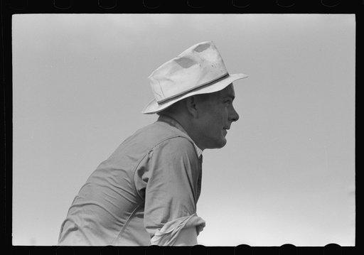 Roustabout in the ditch-digging gang, Seminole oil field, Oklahoma