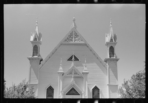 Detail of church, Dalhart, Texas