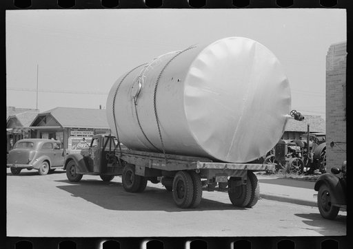 Untitled photo, possibly related to: Tank on truck, Dumas, Texas
