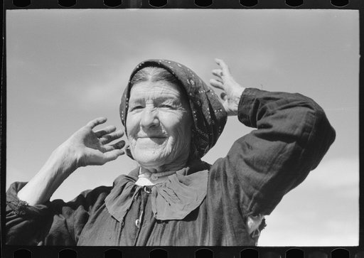Untitled photo, possibly related to: Old Spanish-American woman, Taos County, New Mexico