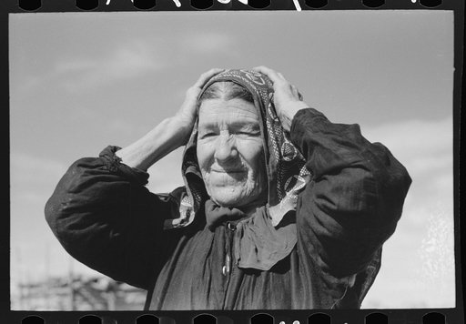 Untitled photo, possibly related to: Old Spanish-American woman, Taos County, New Mexico