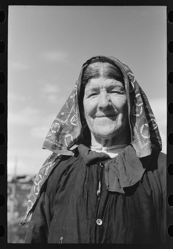 Old Spanish-American woman, Taos County, New Mexico