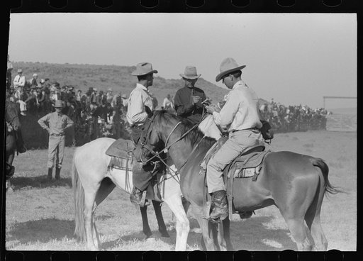 Conference of judges, Bean Day, Wagon Mound, New Mexico