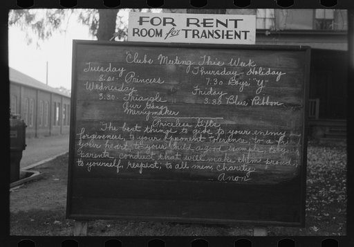 Bulletin board, Newton, New Jersey