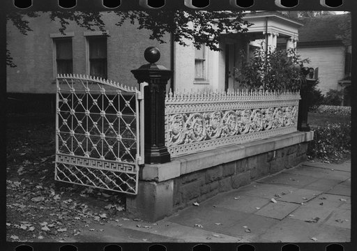 Untitled photo, possibly related to: Iron grill work of residence, Meriden, Connecticut