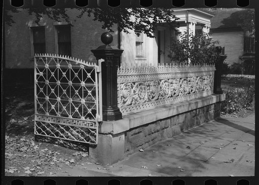 Iron grill work of residence, Meriden, Connecticut
