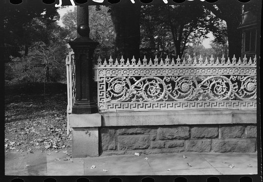Iron grill work of residence, Meriden, Connecticut