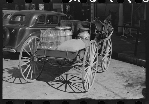 Farmer's wagon in town. Bradford, Vermont