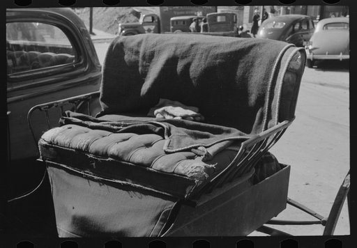 Seat of farm wagon, Bradford, Vermont