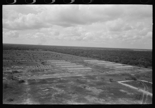Untitled photo, possibly related to: Migrant camp under construction, Sinton, Texas