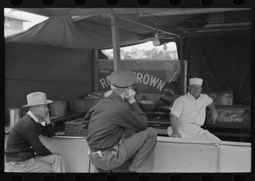 Untitled photo, possibly related to: Activity at a soft drink and hamburger stand, Gonzales, Texas