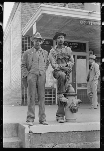 Negroes on street corner, Waco, Texas
