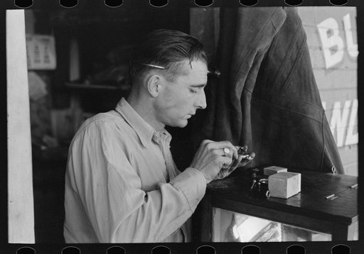 Watch repairman, Waco, Texas