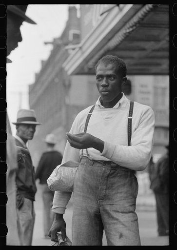 Negro in town, market square, Waco, Texas