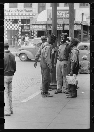 Untitled photo, possibly related to: Negro in town, market square, Waco, Texas