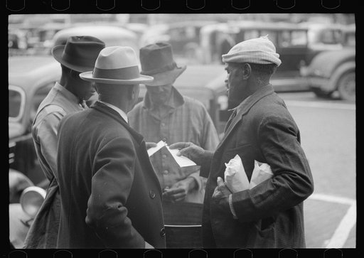 Group of Negroes, market square, Waco, Texas
