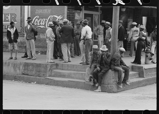 Street corner of market square, Waco, Texas