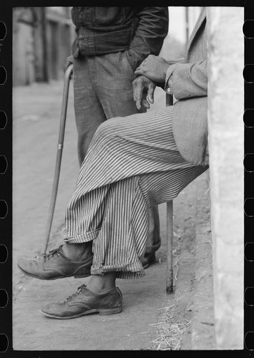 Untitled photo, possibly related to: Negro man, hands resting on his cane, Waco, Texas