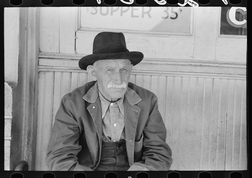 Farmer in town, Taylor, Texas