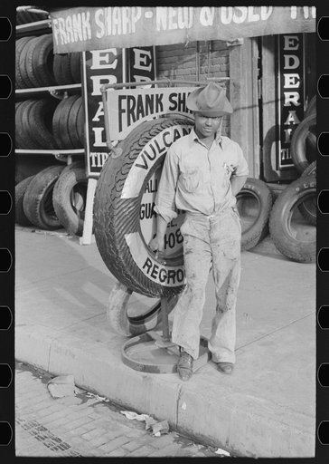Tire repairman, Waco, Texas