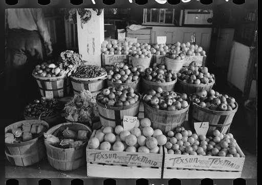 Untitled photo, possibly related to: Fruit and vegetables, market square, Waco, Texas