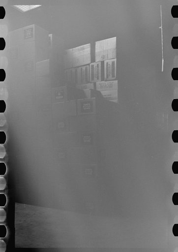 Untitled photo, possibly related to: Cases of beans, wholesale grocery, San Angelo, Texas