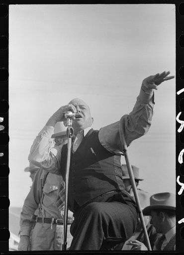 Auctioneer at horse sale, Eldorado, Texas